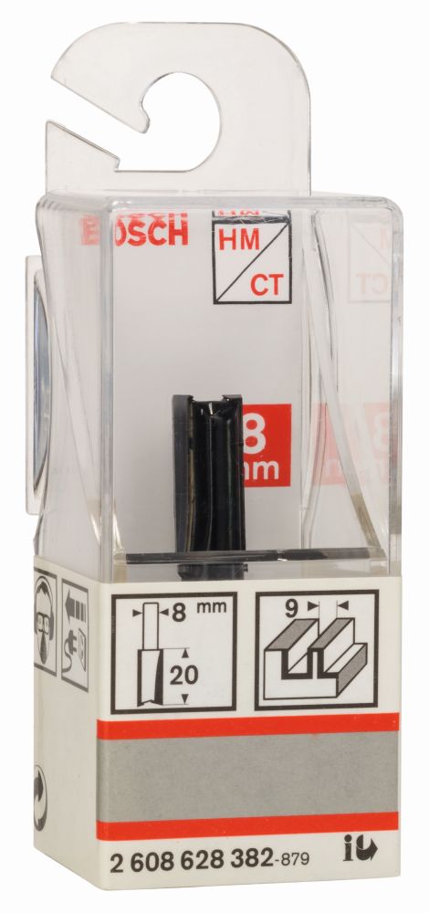 Bosch PRO Nutfräser, zweischneidig, Ø 9 x L 19,6, Schaft 8 mm Produktbild img1 L
