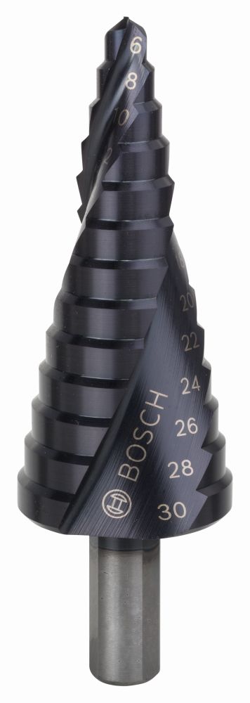 Bosch Stufenbohrer HSS-AlTiN, 6 - 30 mm, 10 mm, 93,5 mm, 13 Stufen Produktbild img1 L