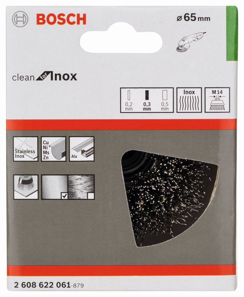 Bosch PRO Stainless Steel clean Topfbürste, 65 x 0,3 mm, Gewinde Produktbild img1 L