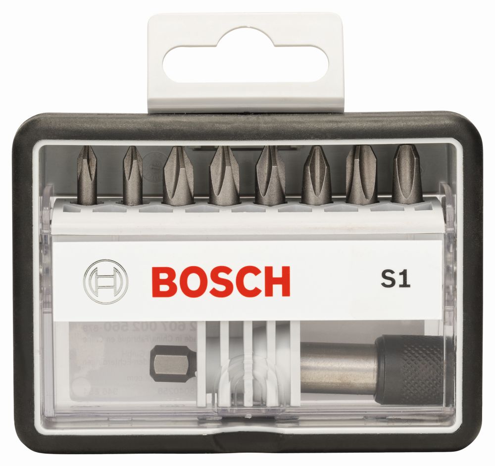 Bosch Schrauberbit-Set Robust Line S Extra-Hart, 8 + 1 teilig, 25mm, PH Produktbild img2 L