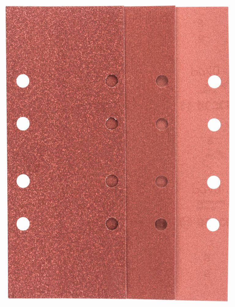 Bosch Schleifblatt-Set für Schwingschleifer, 25-teilig, 8 Löcher, 93 x 230mm, 60-240 Produktbild img1 L