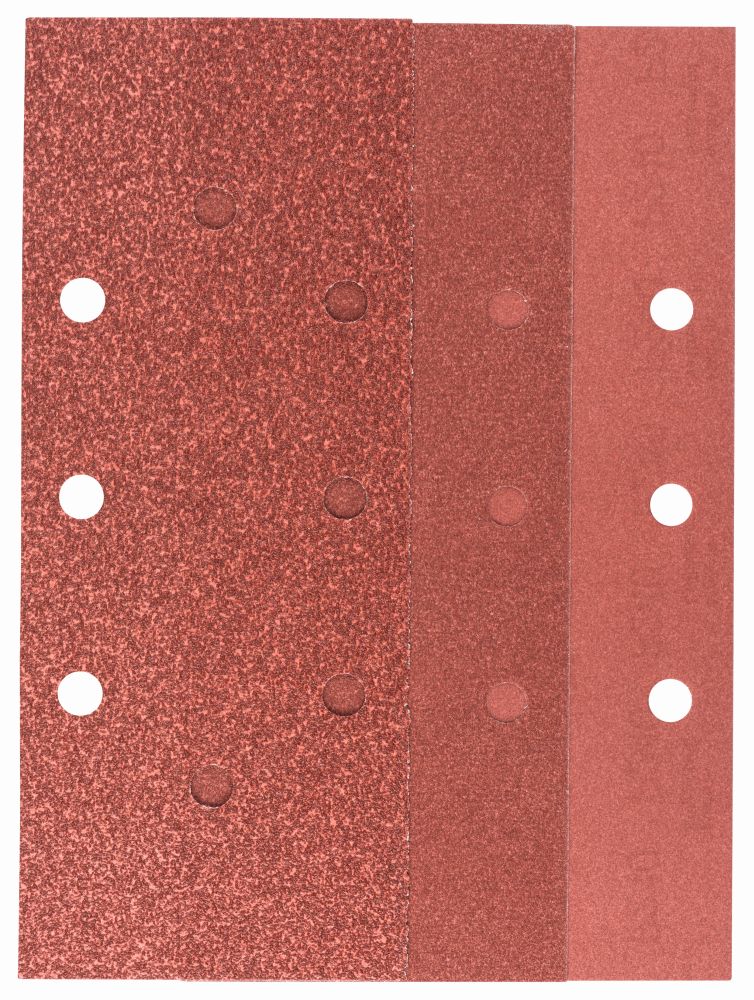 Bosch Schleifblatt-Set für Schwingschleifer, 25-teilig, 8 Löcher, 93 x 230mm, 60-240 Produktbild img1 L