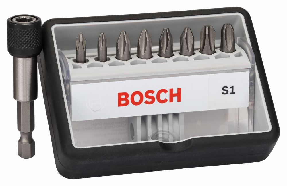 Bosch Schrauberbit-Set Robust Line S Extra-Hart, 8 + 1 teilig, 25mm, PH Produktbild img1 L