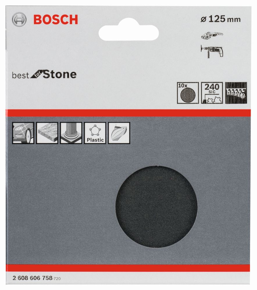 Bosch PRO F355 Schleifblatt, 125 mm, 240, 10-tlg. Produktbild img6 L