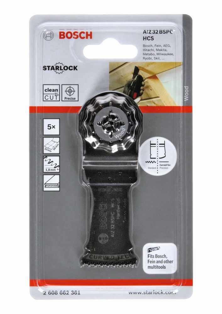 Bosch HCS Tauchsägeblatt AIZ 32 BSPC Hard Wood, 50 x 32 mm, 5er-Pack Produktbild img1 L