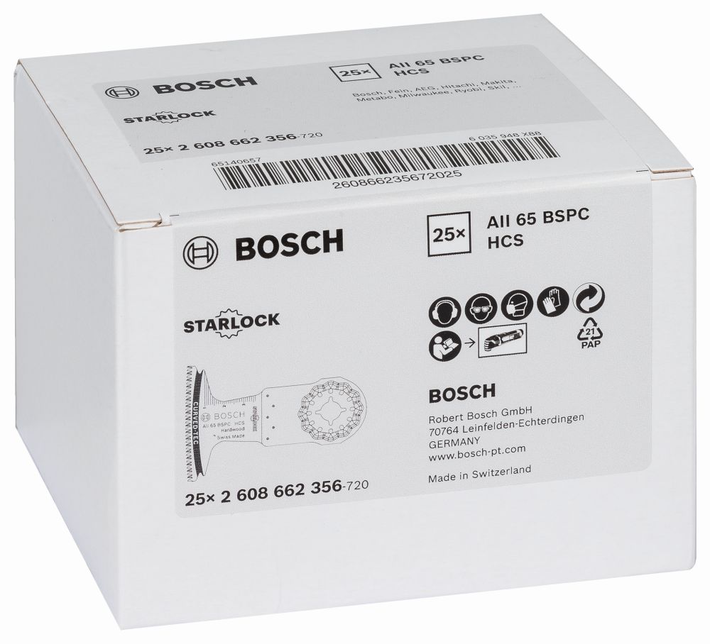 Bosch Tauchsägeblatt HCS Hardwood,AIZ65BSC Produktbild img1 L