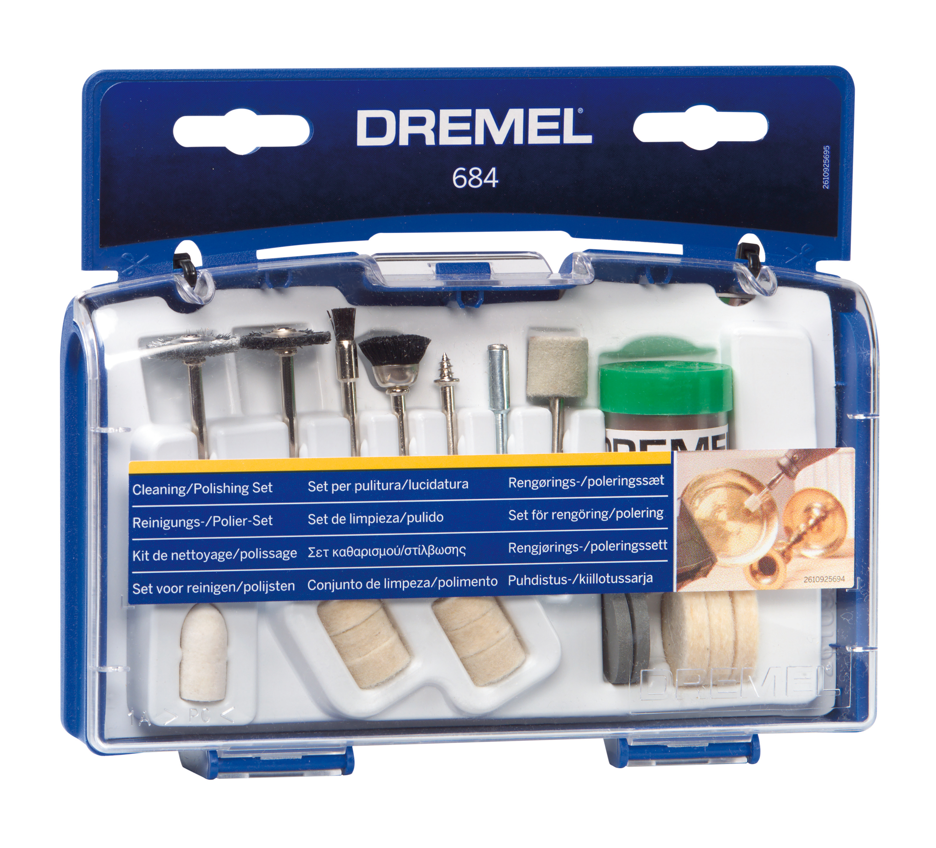 Dremel Starterset zum Reinigen und Polieren inklusive 20 Zubehören Produktbild img3 L