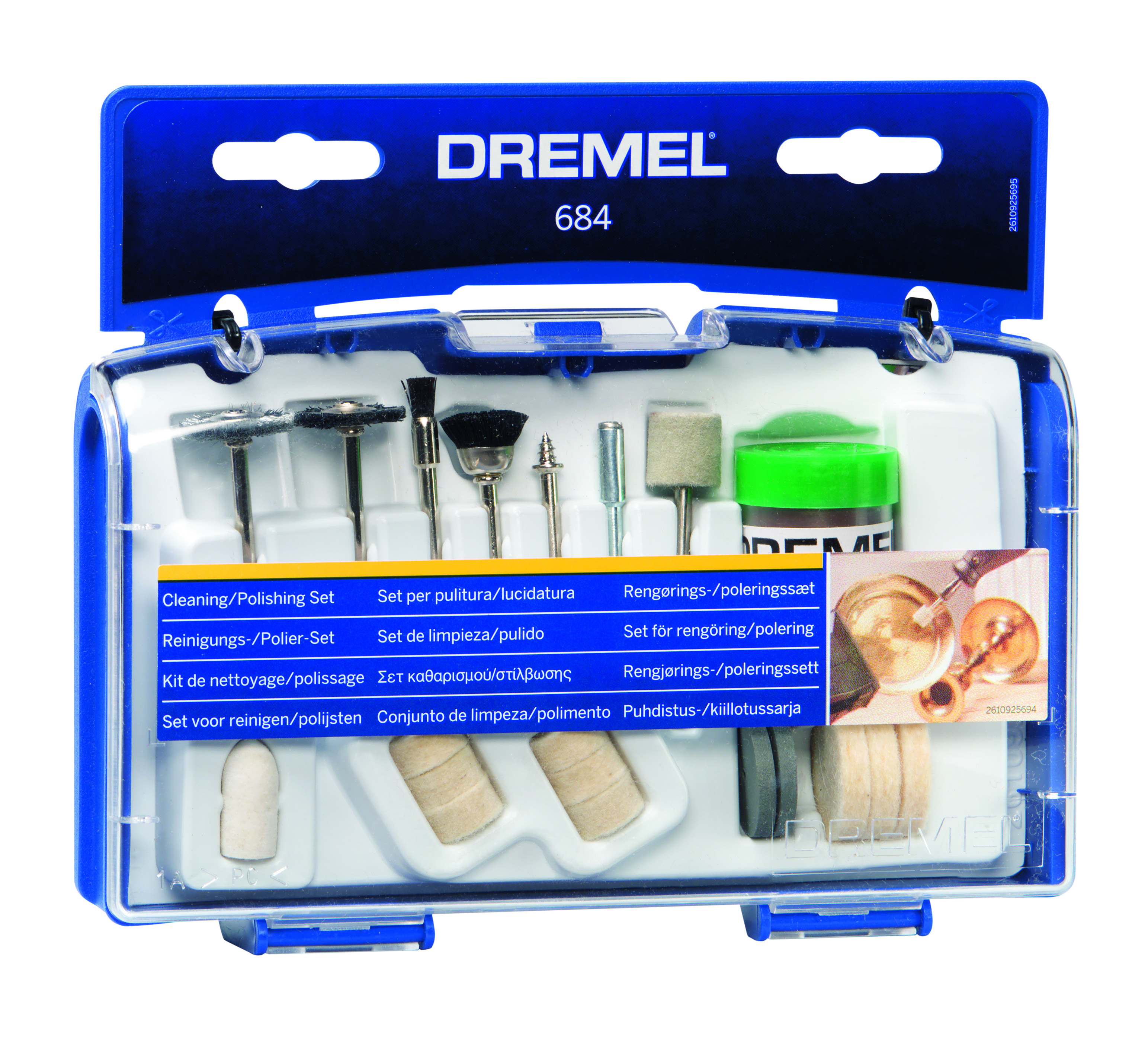 Dremel Starterset zum Reinigen und Polieren inklusive 20 Zubehören Produktbild img2 L
