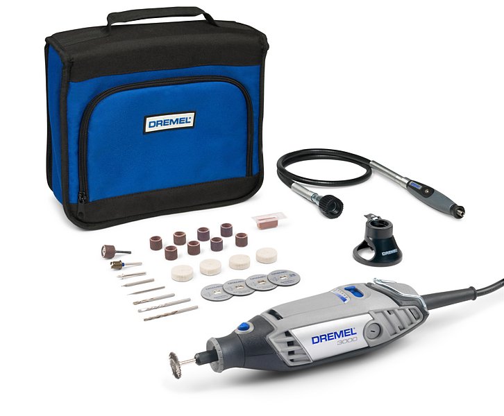 Dremel 3000-2/25 Multifunktionswerkzeug (130 W), 25 Zubehöre, 2 Vorsatzgerät Produktbild img2 L