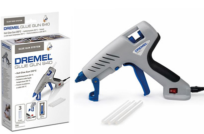 Dremel Heißklebepistole 940-3 Kompaktwerkzeug (195°C) mit 3 Zubehöre Produktbild img3 L
