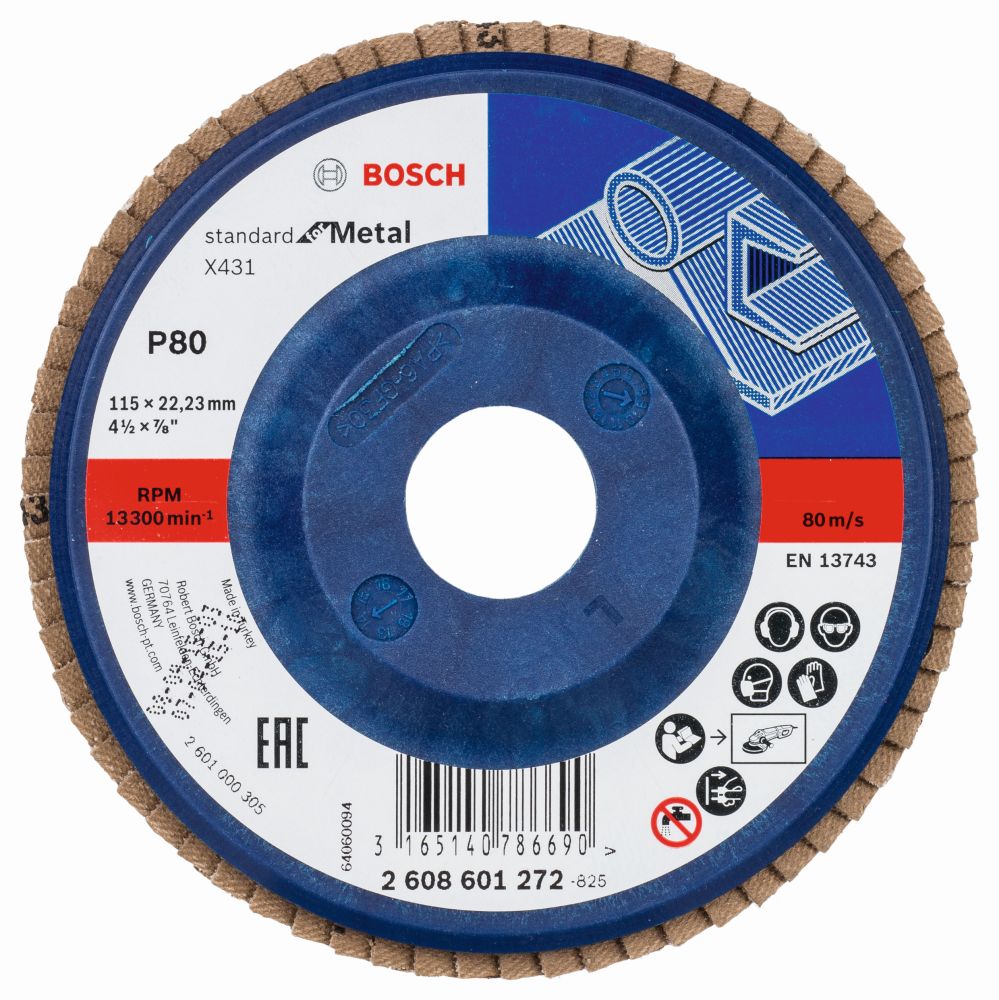 Bosch Fächerschleifscheibe X431 Standard for Metal, gerade Produktbild img1 L