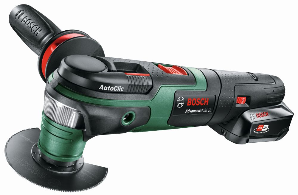 Bosch Akku-Multifunktionswerkzeug AdvancedMulti 18, mit 1 x PBA 18V 2.5 Ah Akku Produktbild img1 L