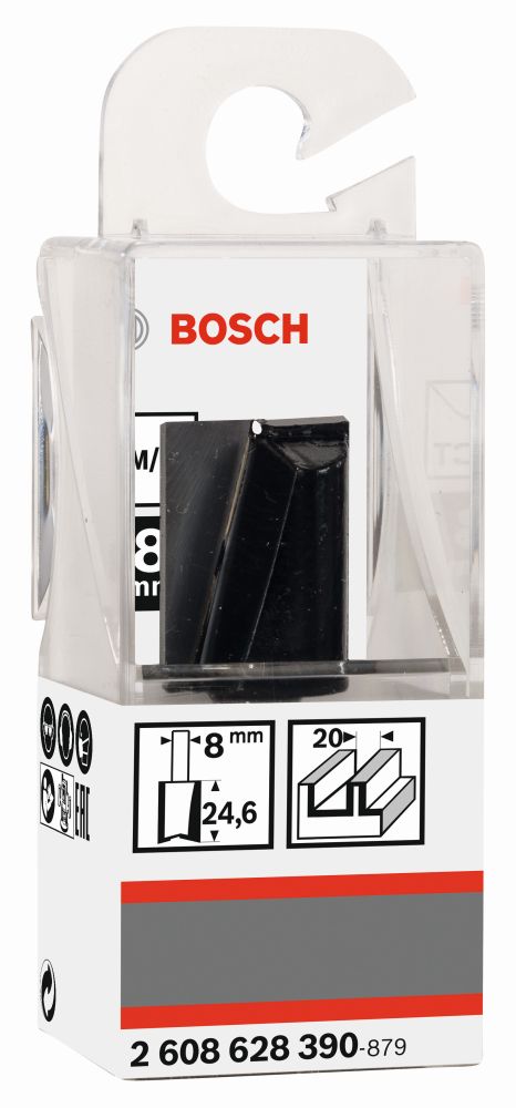 Bosch PRO Nutfräser, zweischneidig, Ø 20&nbsp;x&nbsp;L 24,6, Schaft 8&nbsp;mm Produktbild img1 L