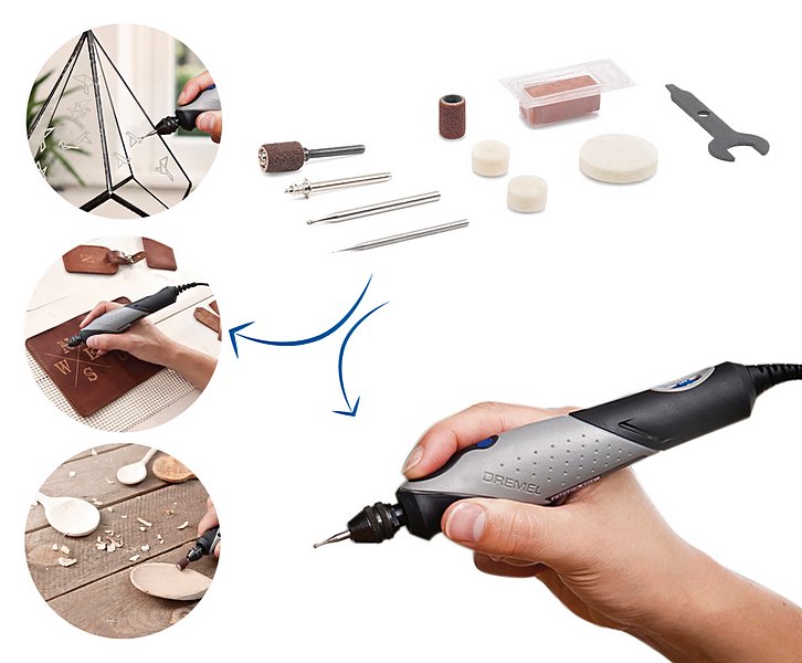 Dremel Stylo+, 2050-15 Multifunktionswerkzeug (9 Watt) mit 15 Zubehöre Produktbild img2 L