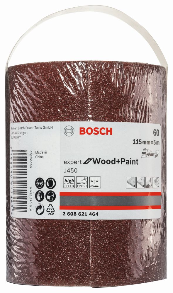 Bosch Schleifblatt J450 Expert for Wood and Paint, 115 mm x 5 m, G60 Produktbild img2 L