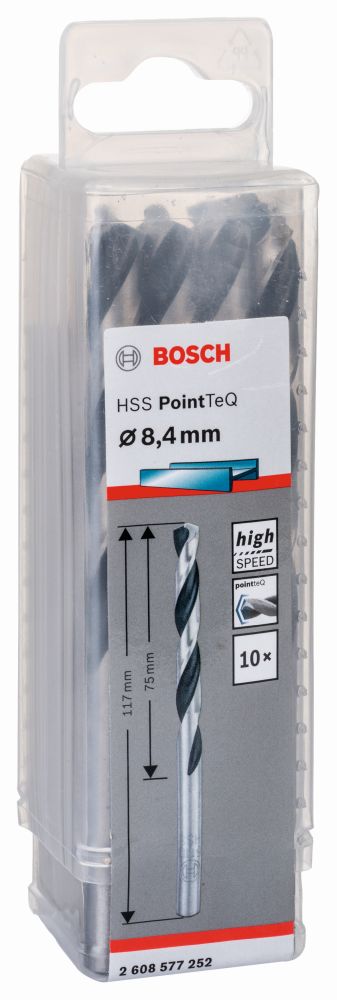 Bosch Metallspiralbohrer HSS PointTeQ, DIN 338, 8,4 mm, 10er-Pack Produktbild img1 L