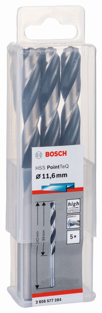 Bosch Metallspiralbohrer HSS PointTeQ, DIN 338, 11,6 mm, 5er-Pack Produktbild img1 L