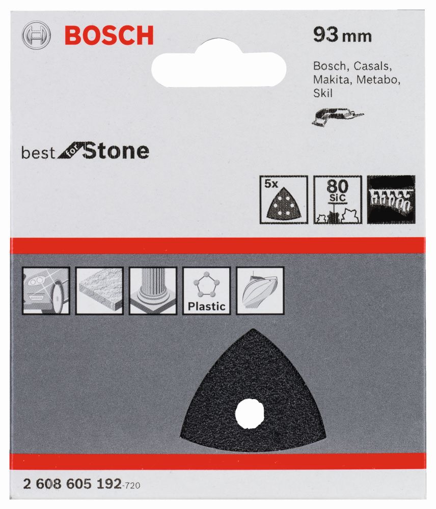Bosch PRO F355 Schleifblatt, 93&nbsp;mm, G80, 5-tlg. Produktbild img6 L