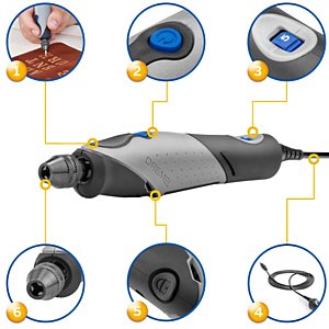 Dremel Stylo+, 2050-15 Multifunktionswerkzeug (9 Watt) mit 15 Zubehöre Produktbild img4 L
