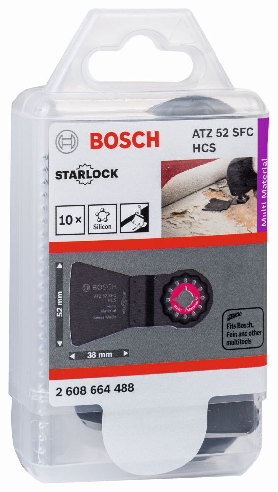 Bosch HCS Schaber ATZ 52 SFC, flexibel, 52 x 38mm, 10er-Pack Produktbild img1 L