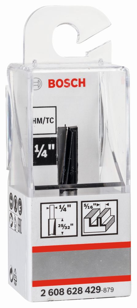 Bosch PRO Nutfräser, zweischneidig, Ø 5/16" x L 49/64", Schaft 1/4" Produktbild img1 L