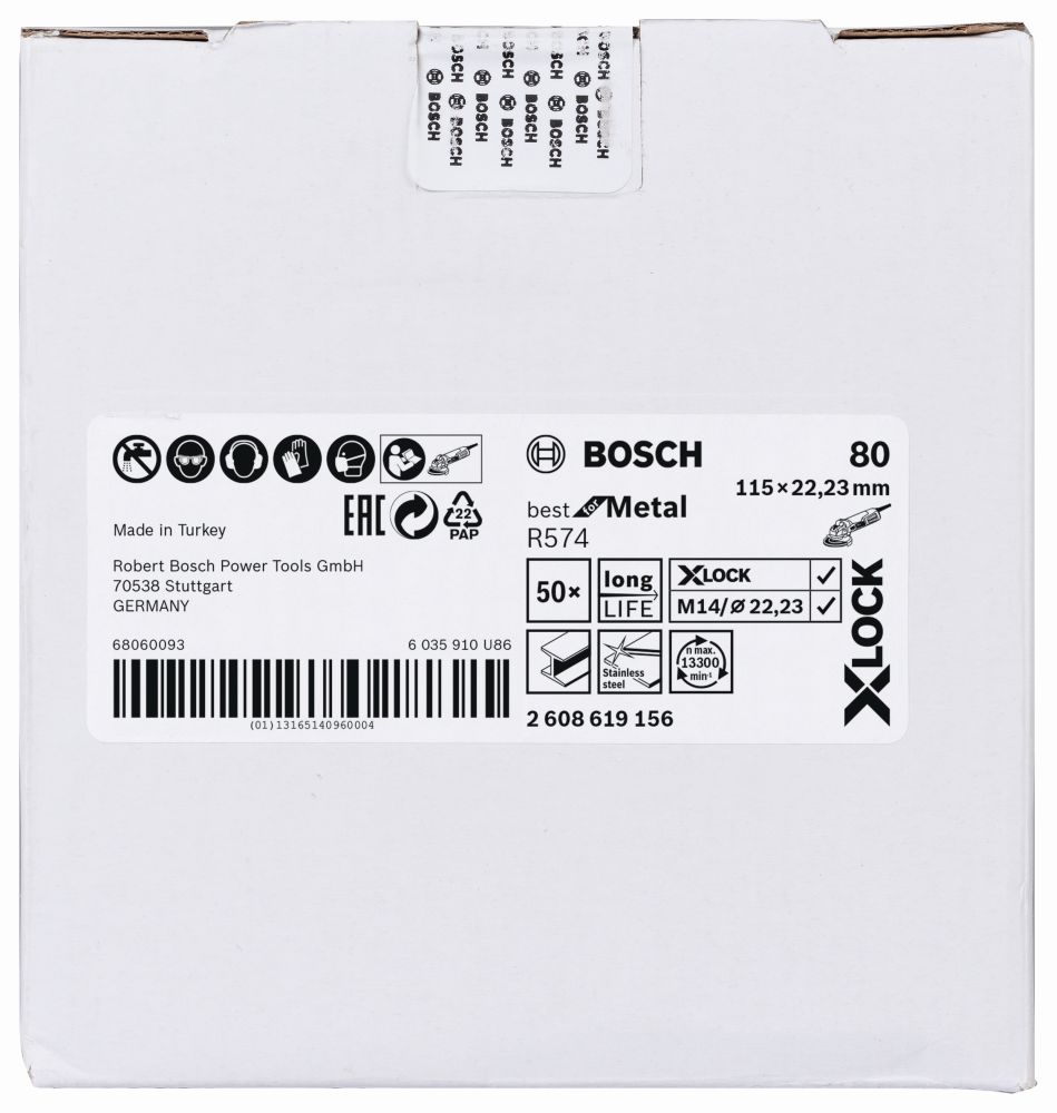 Bosch Fiberschleifscheibe R574 Best for Metal, X-LOCK Produktbild img1 L