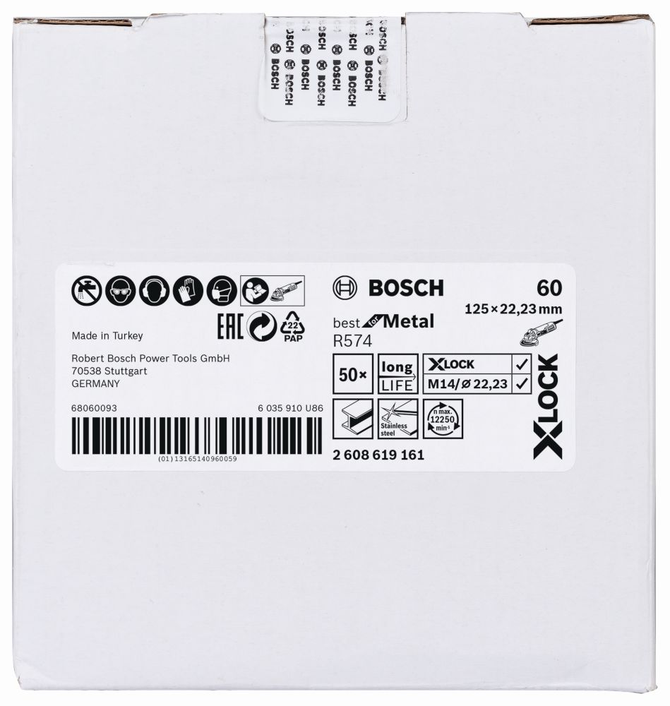 Bosch PRO R574 X-Lock Fiberscheibe, 125 mm, G60 Produktbild img1 L