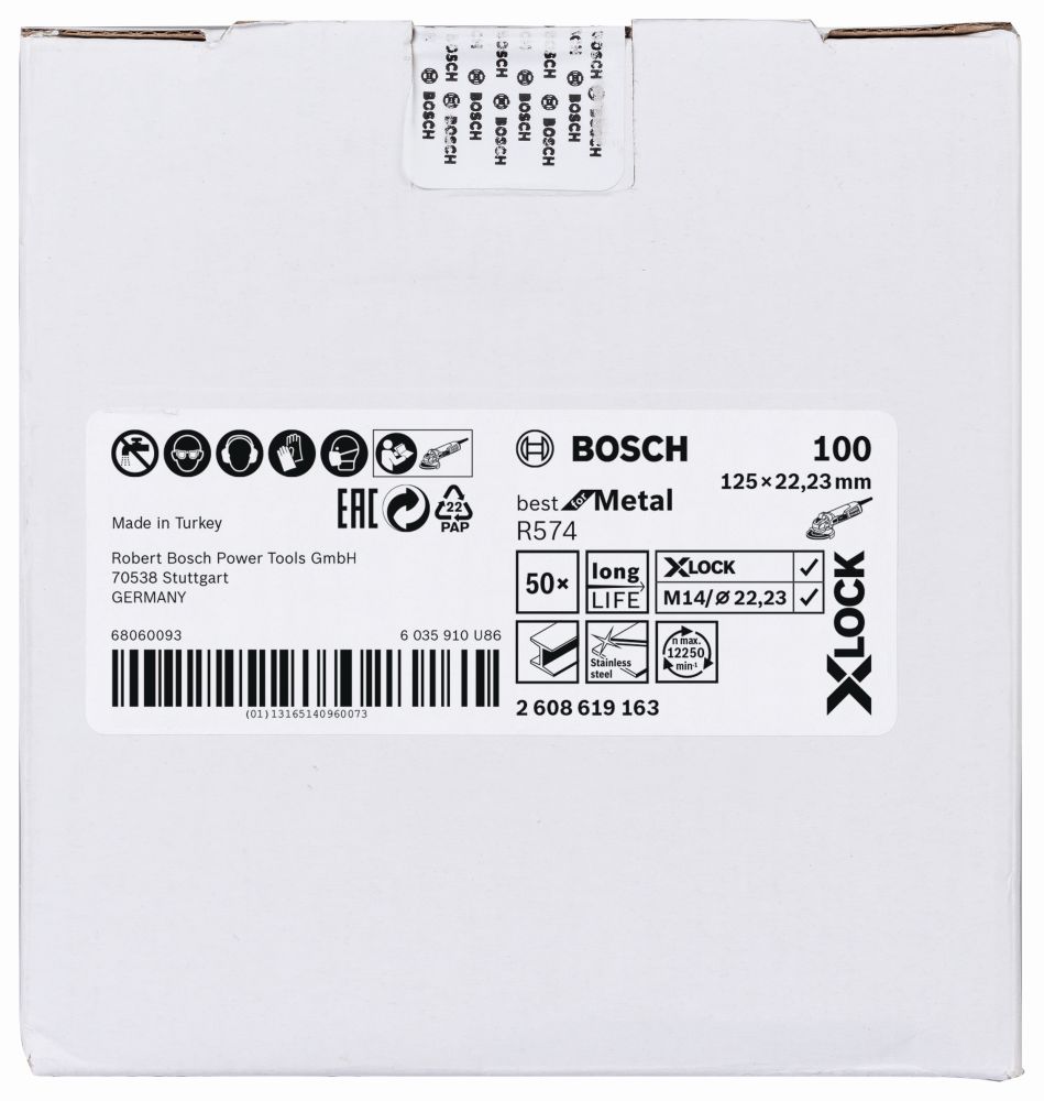 Bosch PRO R574 X-Lock Fiberscheibe, 125&nbsp;mm, G100 Produktbild img1 L