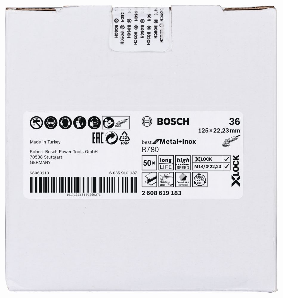 Bosch PRO R780 X-Lock Fiberscheibe, 125 mm, K36 Produktbild img3 L