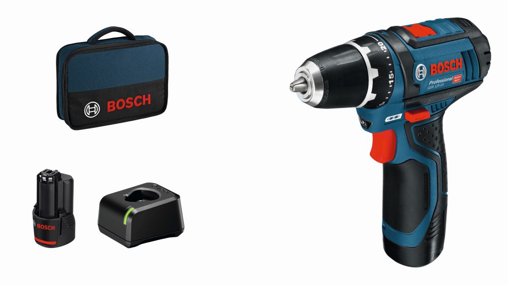 Bosch PRO Akku-Bohrschrauber GSR 12V-15, mit 2 x 2.0 Ah Akku Produktbild img1 L