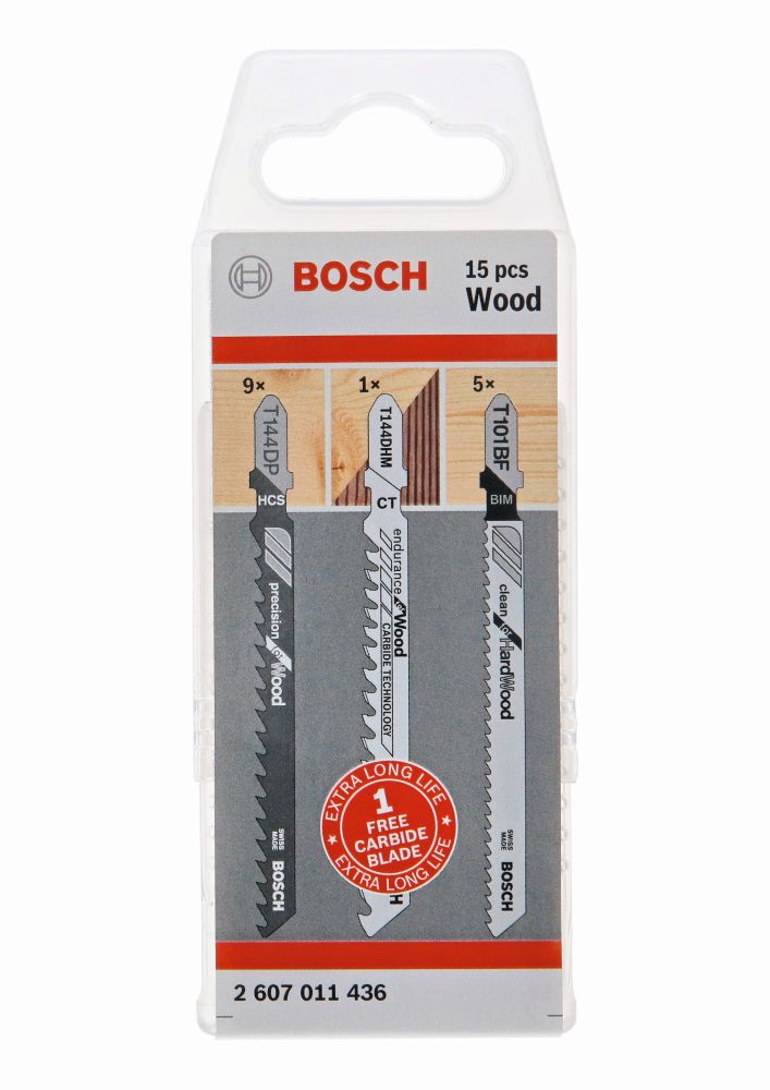 Bosch Sägeblatt-Set Holz 14 + 1 -teilig Produktbild img1 L