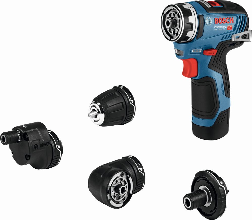 Bosch PRO Akku-Bohrschrauber GSR 12V-35 FC, Solo Version, 4 Aufsätze, L-BOXX Produktbild img2 L