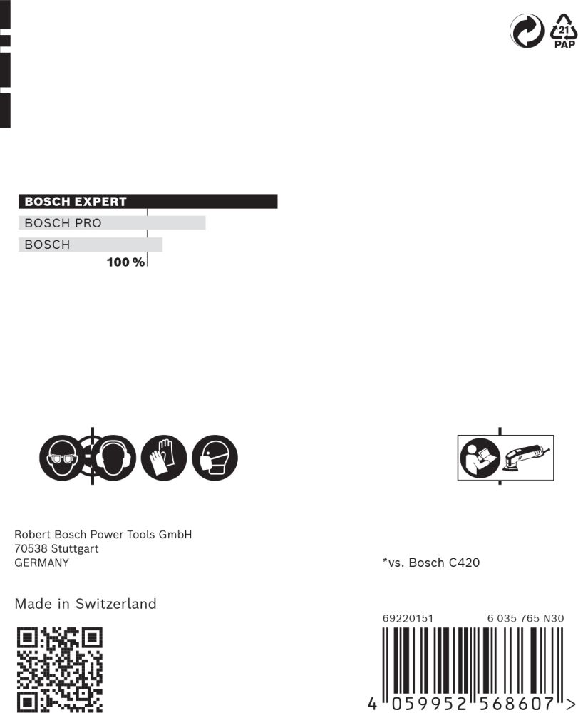 Bosch EXPERT M480 Schleifnetz-Set, 93 x 93 mm, 6 Stück. Für Deltaschleifer Produktbild img4 L