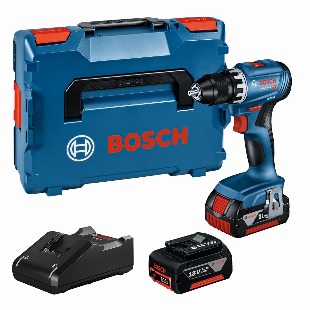 Bosch PRO Akku-Bohrschrauber GSR 18V-45, 2 Akku GBA 18V 3.0Ah, Ladg. u. L-BOXX Produktbild img1 L