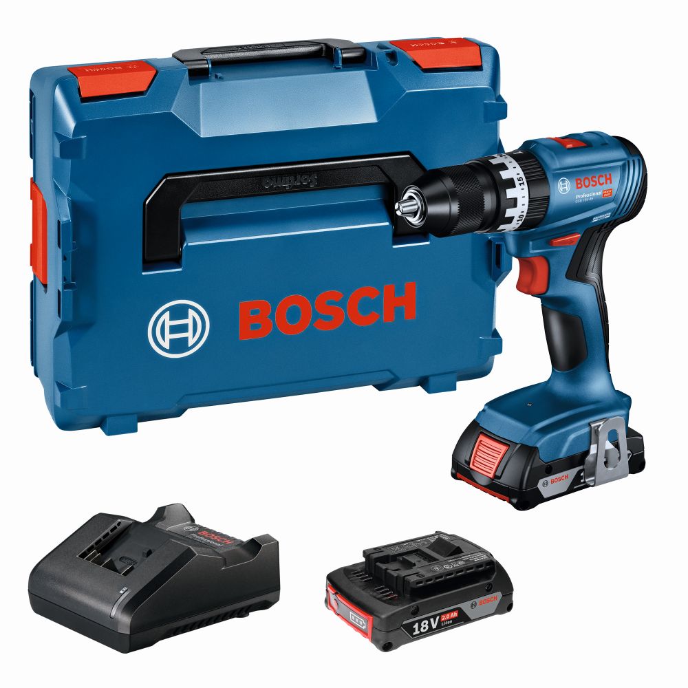 Bosch PRO Akku-Schlagbohrschauber GSB 18V-45, 2 x Akku GBA 18V 2.0Ah in L-BOXX Produktbild img1 L
