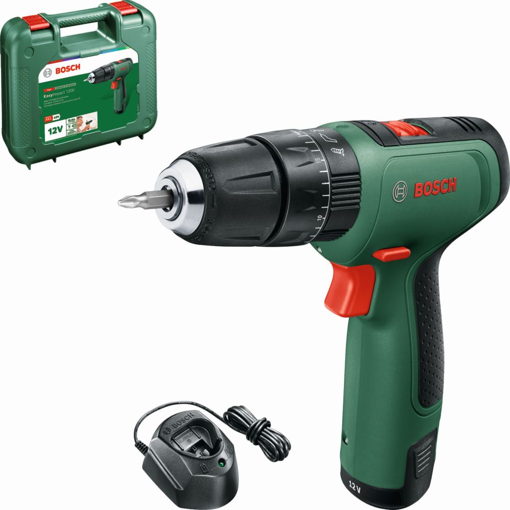 Bosch Akku-Bohrschrauber EasyImpact 1200, 1 x Akku PBA 12V 1.5Ah, Tragekoffer Produktbild img2 L