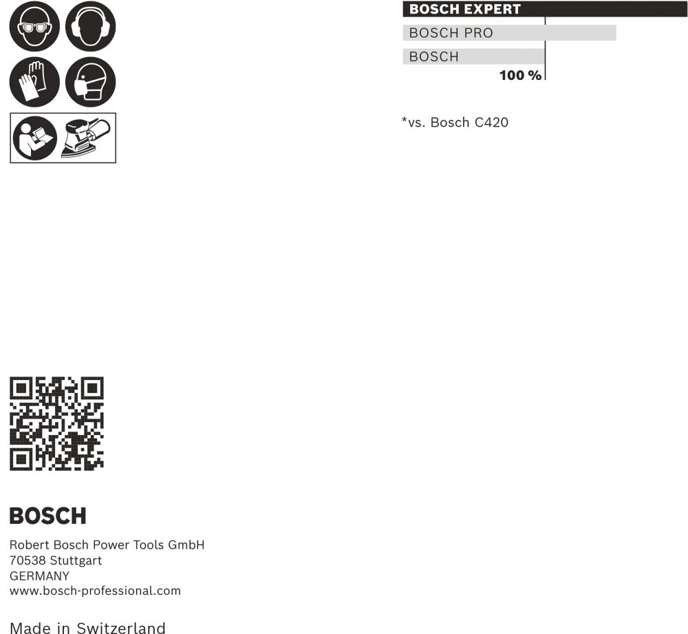 Bosch EXPERT C470 Schleifpapier-Set, 100 x 150 mm, K 60/120/180, 10 Stück Produktbild img3 L