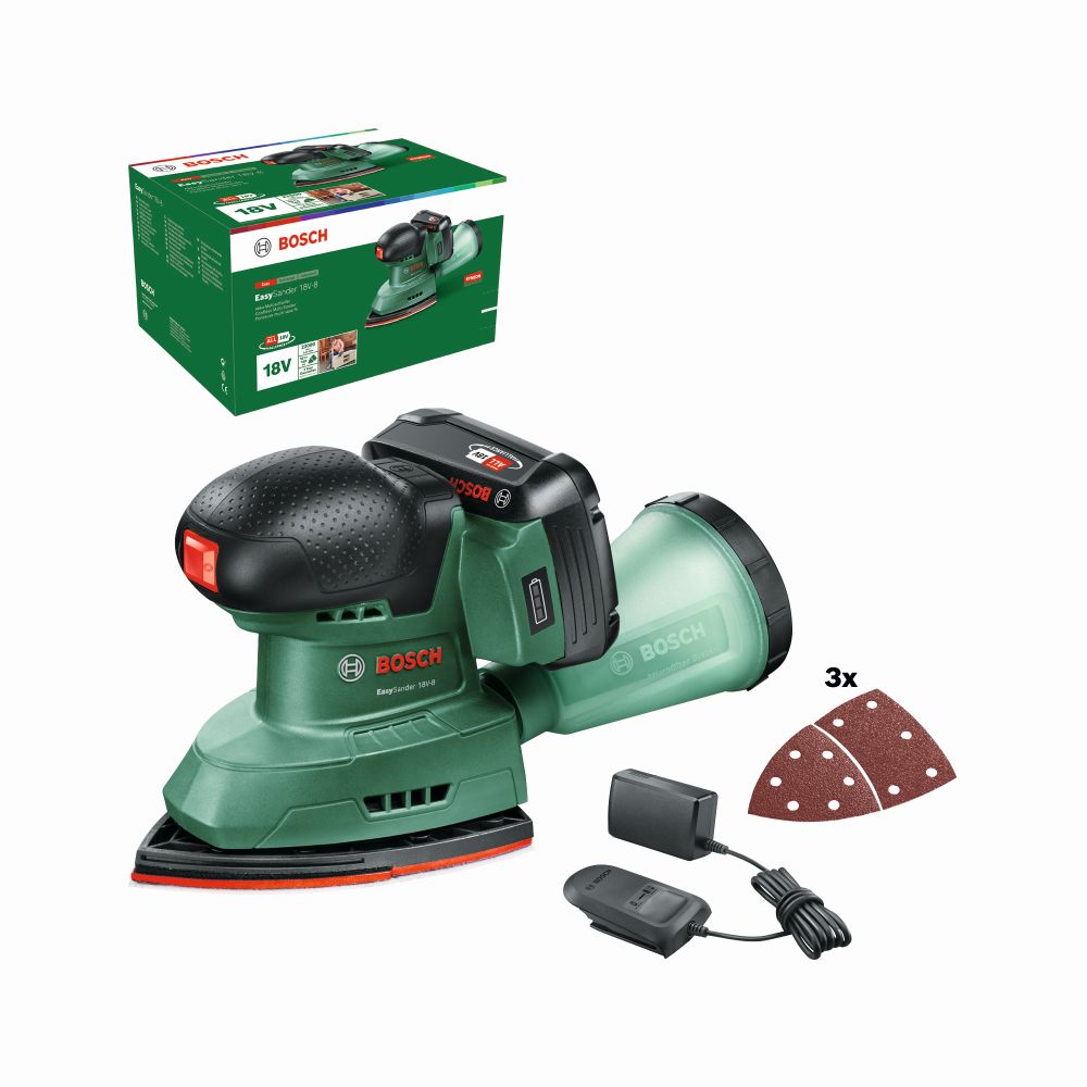 Bosch Akku-Multischleifer EasySander 18V-8, 1 x Akku PBA 18V 2.0Ah Produktbild img2 L