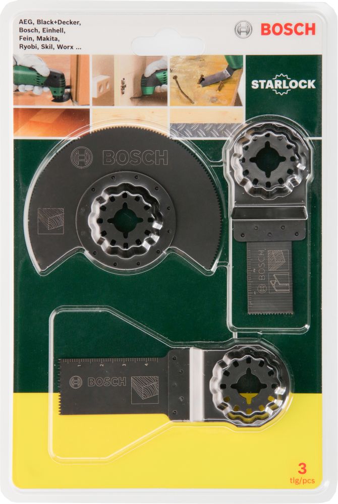 Bosch Starlock Starter-Set Holz, 3-teilig, für Multifunktionsgeräte Produktbild img2 L