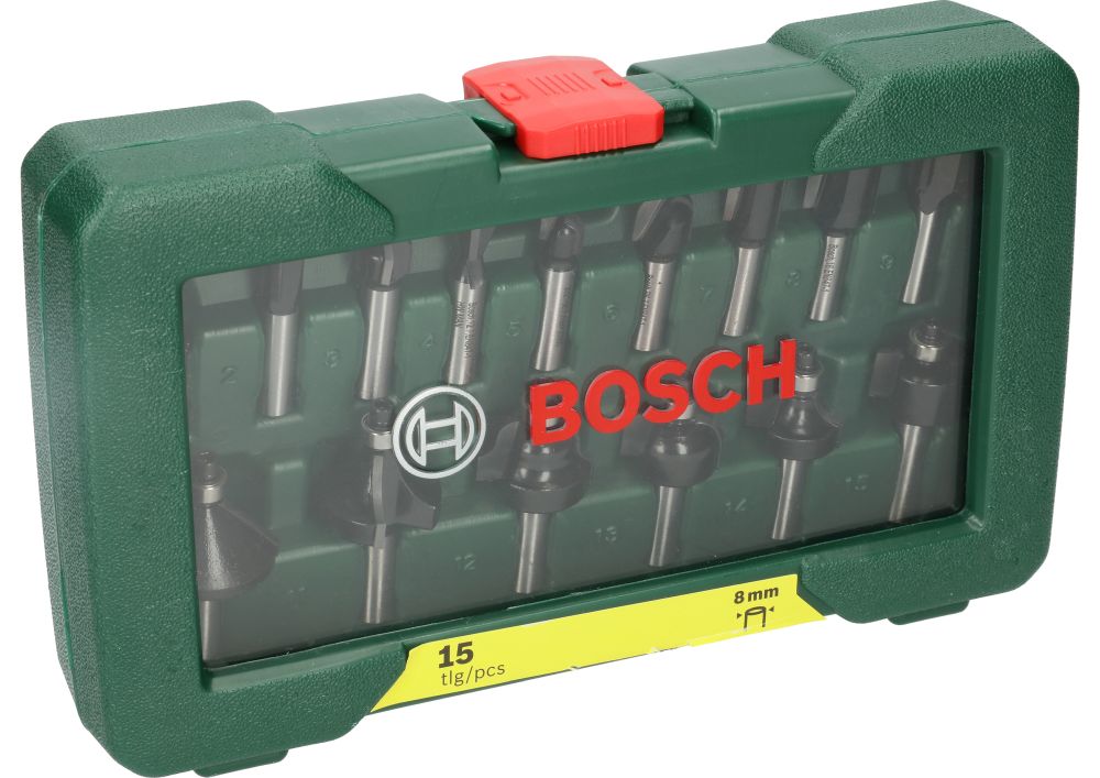 Bosch Hartmetall-Fräser-Set xPromo, 15-teilig, Schaft-ø8mm Produktbild img2 L