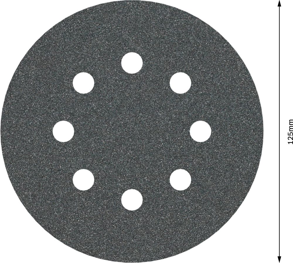 Bosch PRO F355 Schleifblatt, 125 mm, G100, 5-tlg. Produktbild img3 L