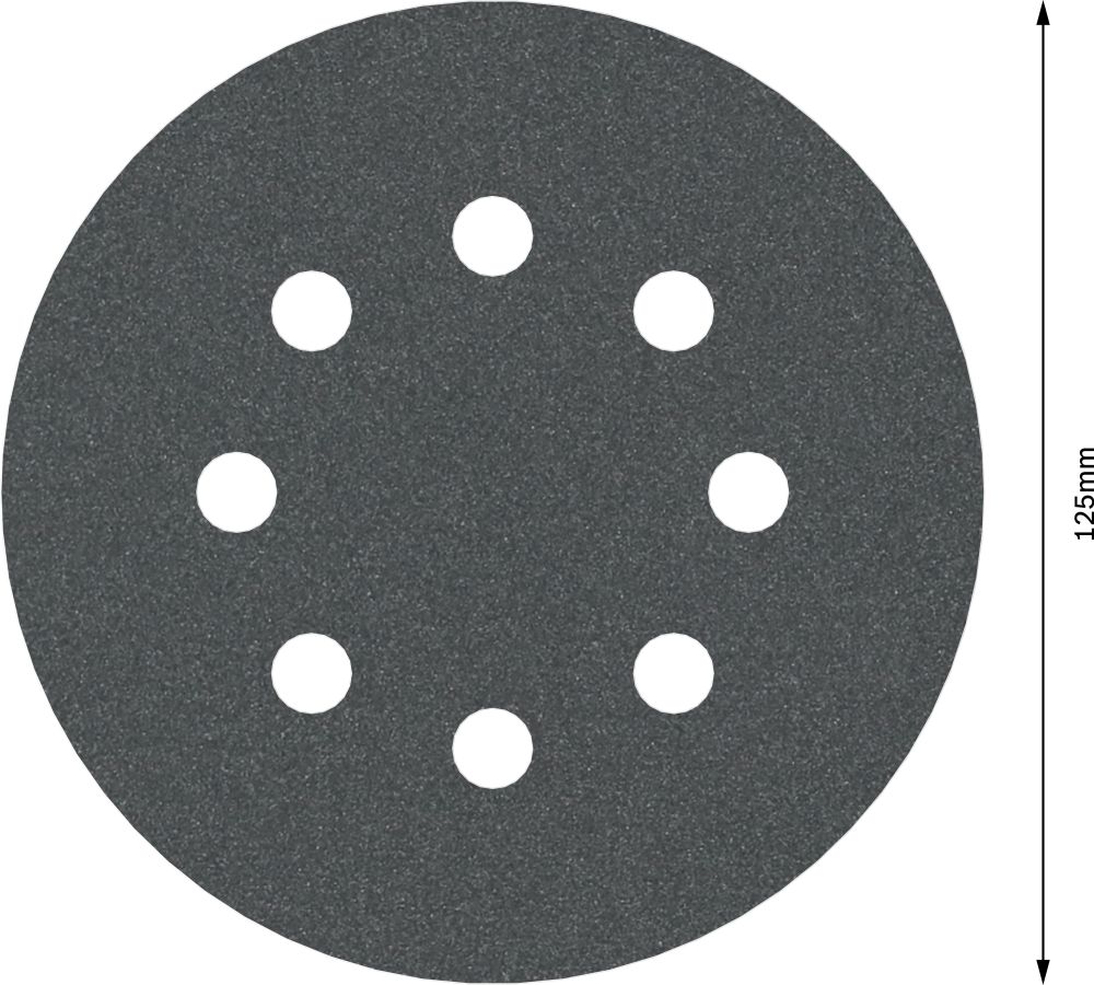 Bosch PRO F355 Schleifblatt, 125 mm, G180, 5-tlg. Produktbild img3 L