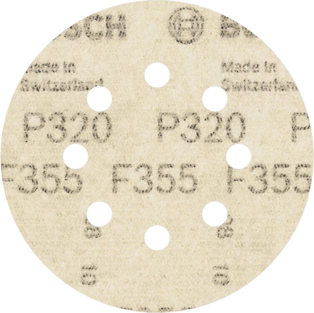 Bosch Schleifblatt F355 für Exzenterschleifer 5er-Pack 8 Löcher ø125mm Produktbild img4 L