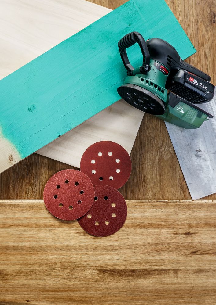 Bosch Schleifblatt-Set für Exzenterschleifer, 25-teilig, 8 Löcher, 125mm, 80 - 240 Produktbild img3 L