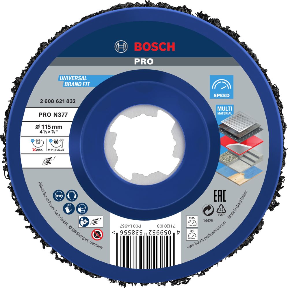 Bosch X-LOCK Reinigungsscheibe N377 Metall Produktbild img3 L