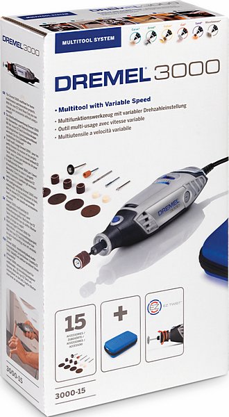 Dremel 3000-15 Multifunktionswerkzeug (130 W) mit 15 Zubehöre Produktbild img7 L