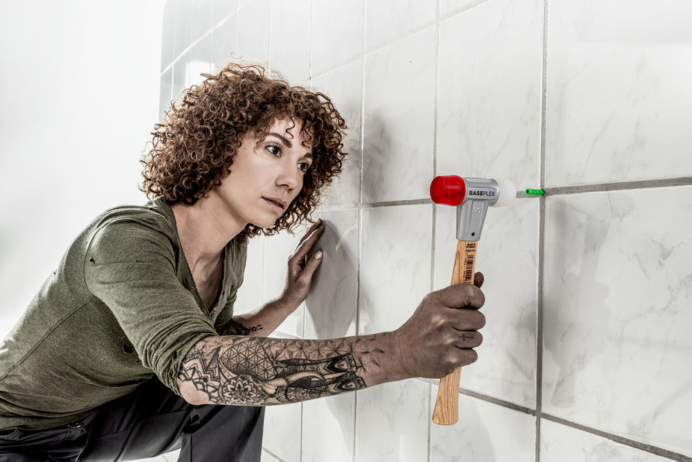 Halder BASEPLEX-Schonhammer, Nylon / Celluloseacetat mit Zinkdruckguss-Gehäuse und Holz… Produktbild img6 L