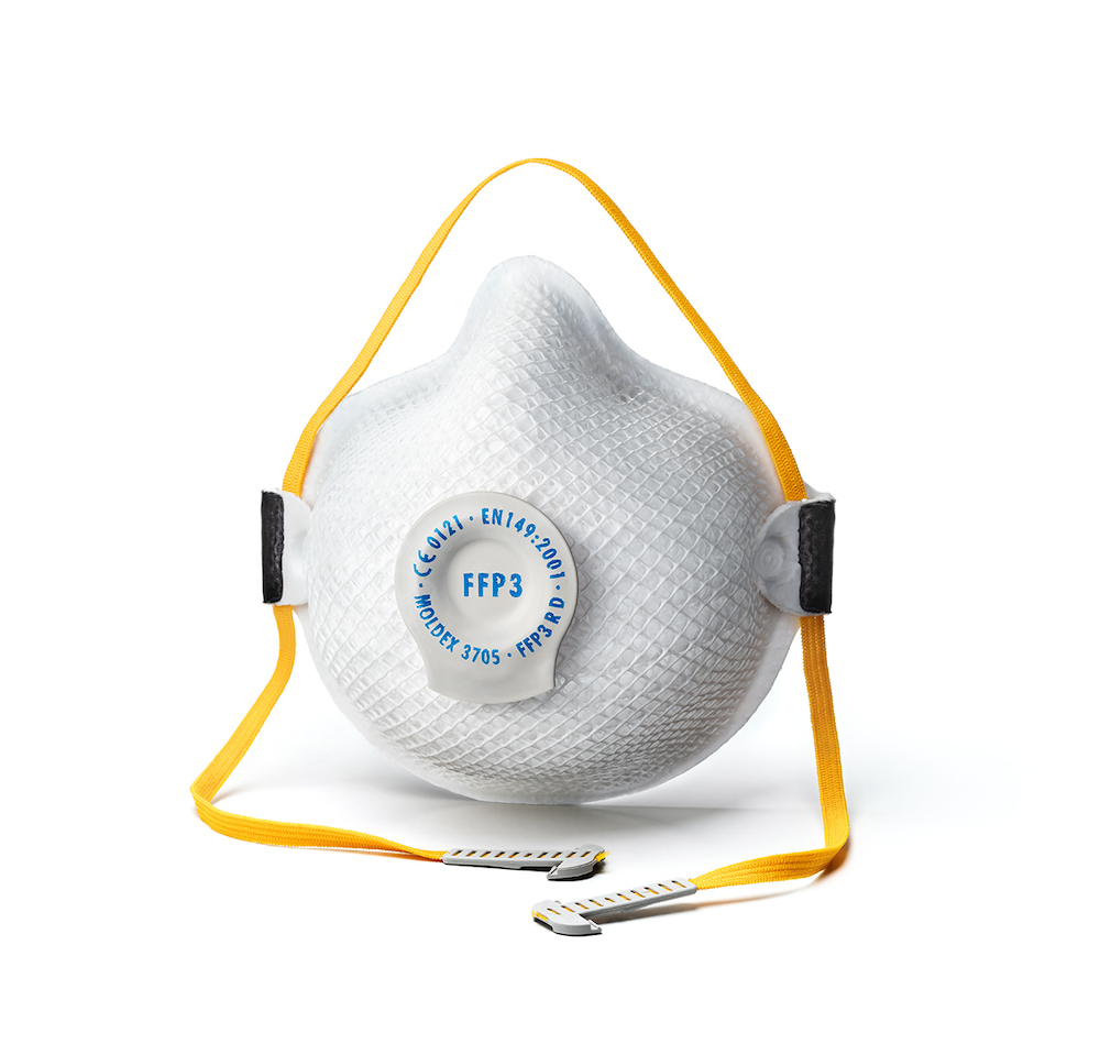 MOLDEX Atemschutzmaske FFP3 R D mit Klimaventil, Air Seal, einzel verpackt Produktbild img1 L