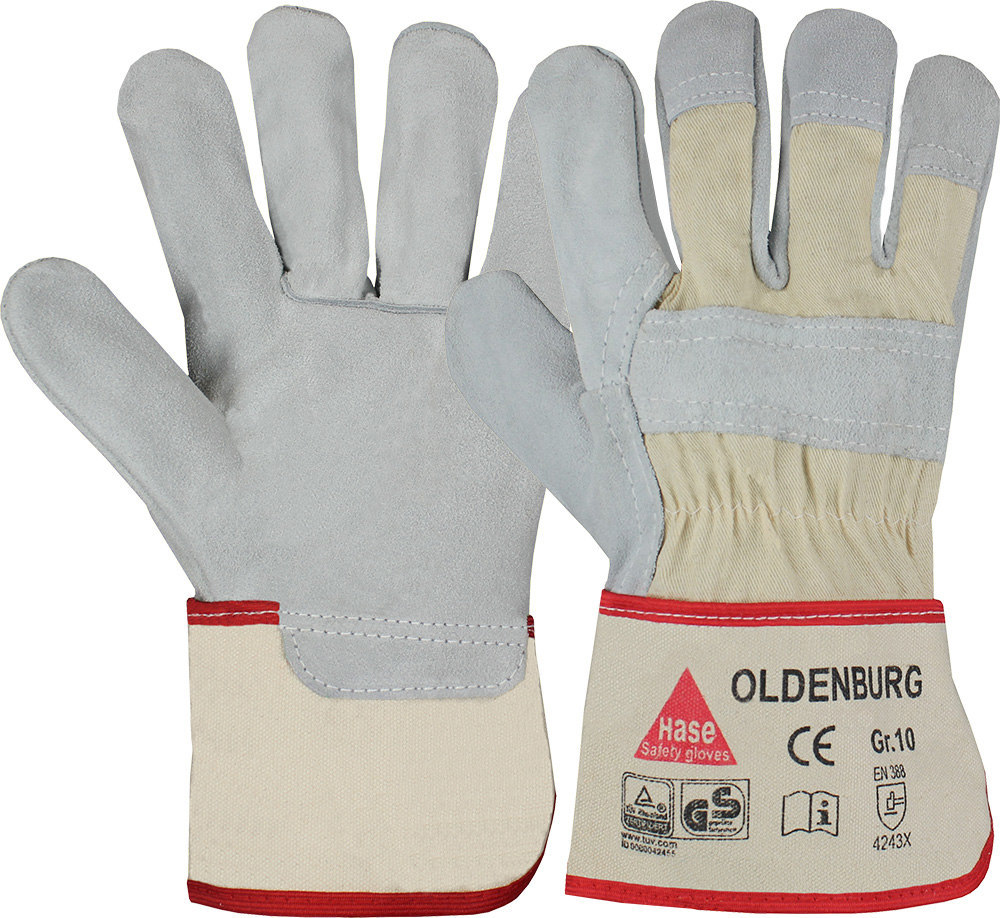 Hase Safety Gloves Handschuh Oldenburg, Rind spaltleder,Gr.10 Produktbild img1 L