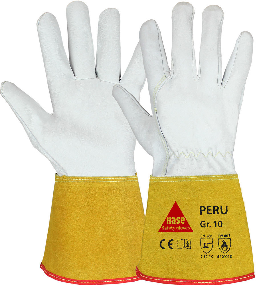 Hase Safety Gloves Schweißerhandschuh, Kat. II, natur, Größe 10 Produktbild img1 L